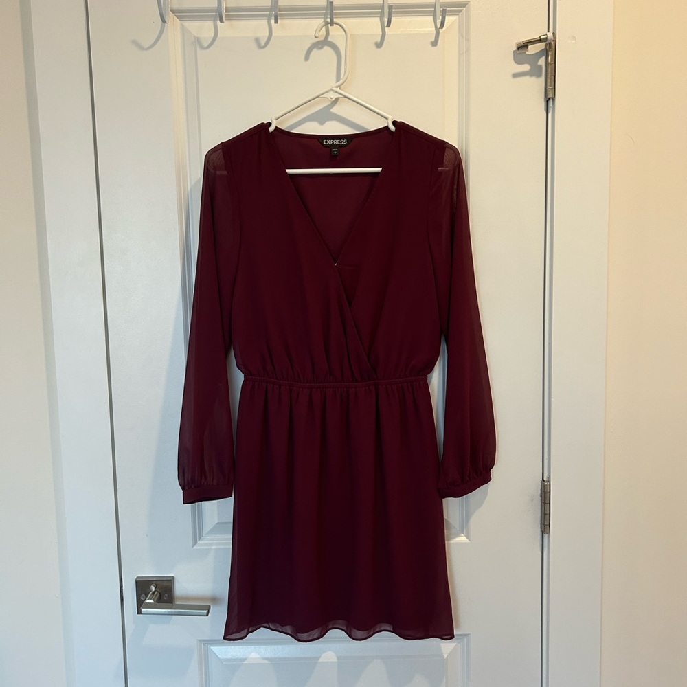 Express longsleeve dress! Maroon, size small
